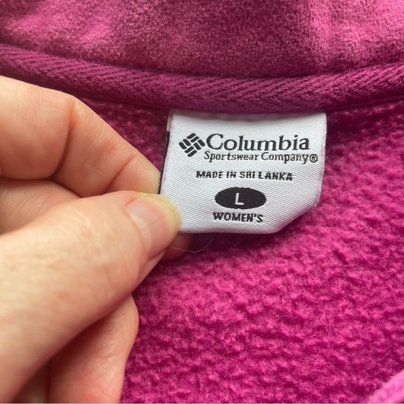 Columbia Zip-Up Sweatshirt – Bright Pink, Size Large - Picture 6 of 9